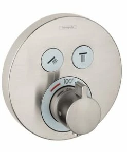 Budget ⭐ Hansgrohe ShowerSelect 2-Function Round Thermostatic Trim in Brushed Nickel 🤩
