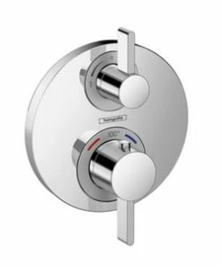 Best reviews of 🔥 Hansgrohe Ecostat S 6 gpm Thermostatic Tub and Shower Trim with Double Lever Handle in Polished Chrome 🎁