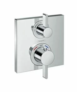 Best reviews of 😀 Hansgrohe Ecostat Square 6 gpm Thermostatic Tub and Shower Trim with Single Lever Handle in Polished Chrome 🎉