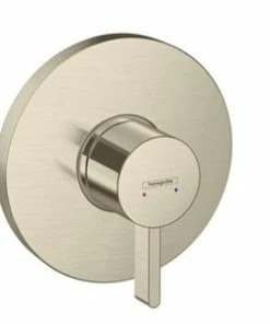 Budget 🔔 Hansgrohe Ecostat S 5.5 gpm Tub and Shower Balancing Valve Trim with Single Lever Handle in Brushed Nickel 👏