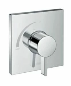 Budget ✨ Hansgrohe Ecostat Square 5.5 gpm Tub and Shower Balancing Valve Trim with Single Lever Handle in Polished Chrome ❤️