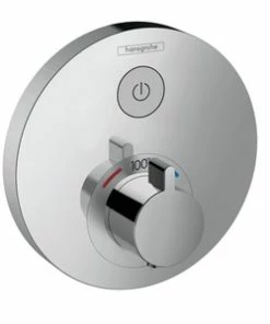 Cheapest 🧨 Hansgrohe ShowerSelect 1-Function Round Thermostatic Trim in Polished Chrome 🥰