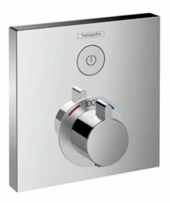 Promo 😀 Hansgrohe ShowerSelect 1-Function Square Thermostatic Trim in Polished Chrome 🛒