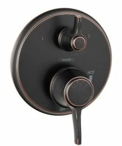 Promo 🎉 Hansgrohe C Pressure Balancing Diverter Trim with Double Lever Handle in Rubbed Bronze 🔔